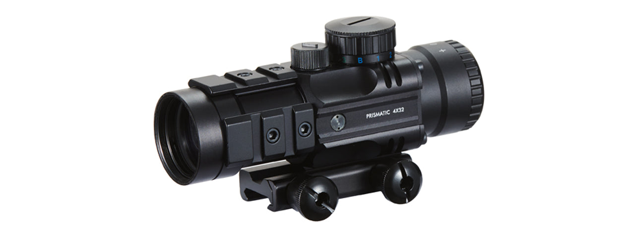 Lancer Tactical Prismatic 4x32 Compact Scope with Illuminated Reticle