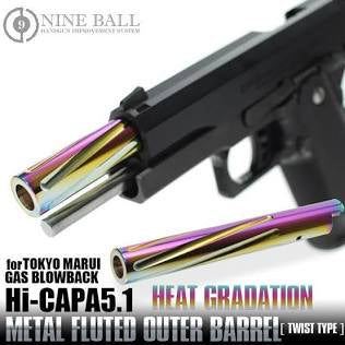 Nine Ball Fluted Outer Barrel for Tokyo Marui Hi-CAPA 5.1