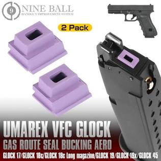 Nine Ball Rubber Gas Route Seal Aero for Glock 2 Pack