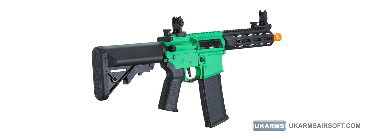 Lancer Tactical Gen 2 Hellion M-LOK 7" Airsoft M4 AEG (Color: Green & Black)(Battery and Charger Included)