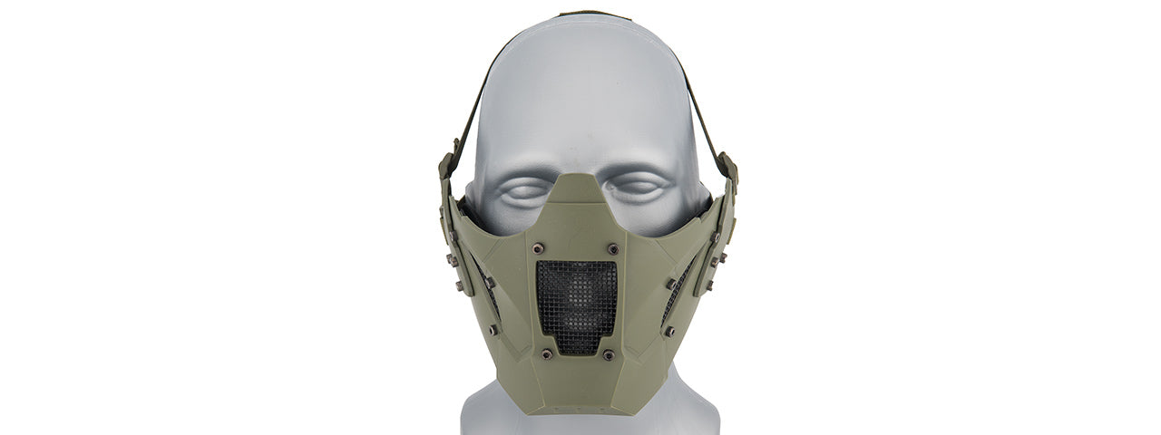 Iron Warrior Adjustable Retro Mecha Half Face Mesh Mask