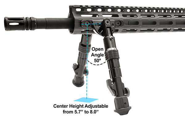 UTG RECON FLEX M-LOK Bipod 5.7"-8" Center Height