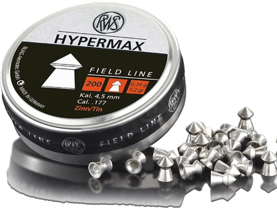 RWS Hypermax .177 Alloy Airgun Pellets - 200ct