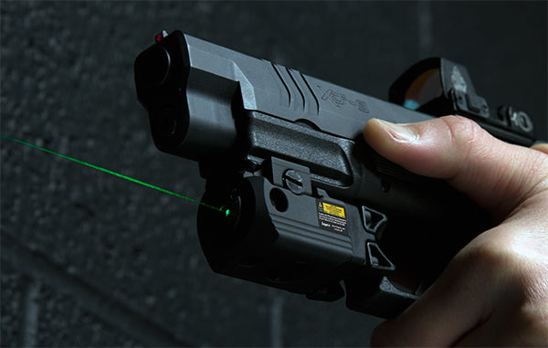 UTG Compact Pistol Laser, Green, Ambidextrous