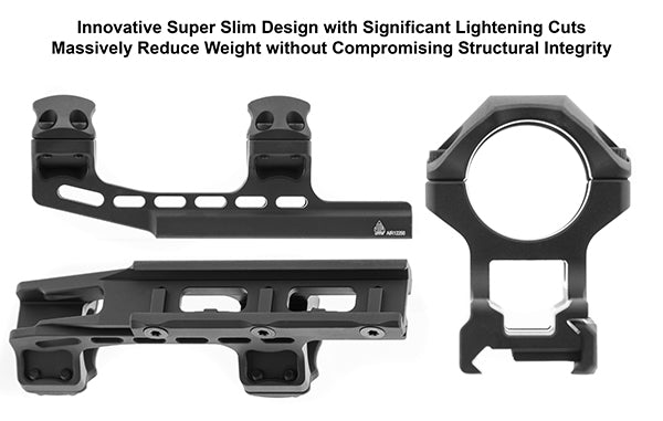 UTG ACCU-SYNC® 1" High Profile 50mm Offset Picatinny Rings