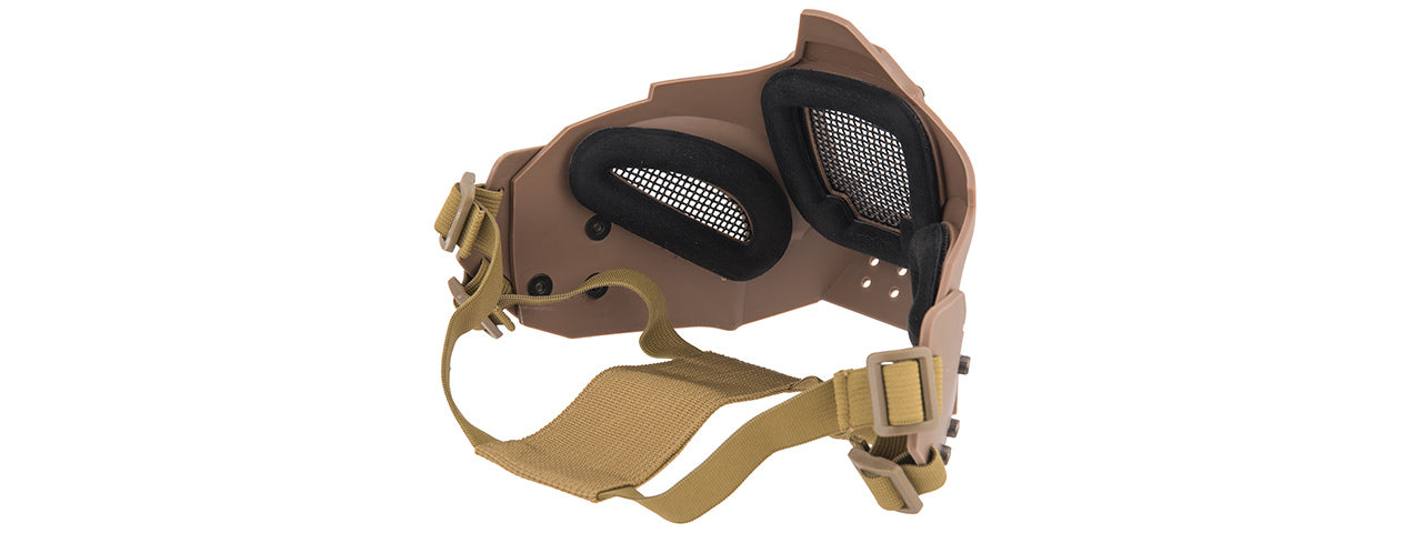 Iron Warrior Adjustable Retro Mecha Half Face Mesh Mask