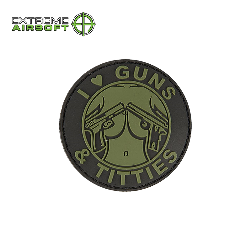 I Love Guns and T*tties PVC Morale Patch