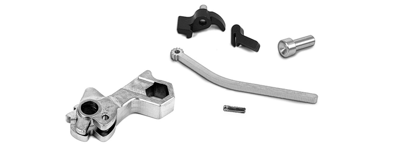 Airsoft Masterpiece CNC Steel Hammer & Sear Set for Marui Hi-Capa (S Style Hex)