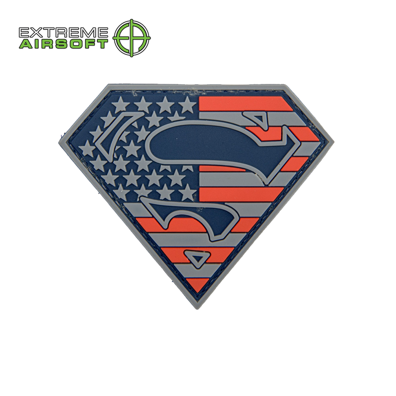 US Flag Superman Shield PVC Patch