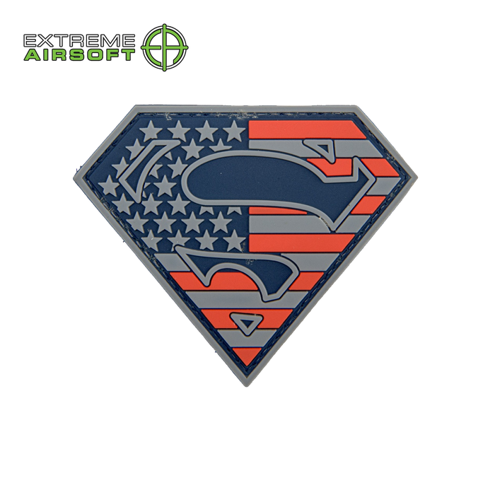 US Flag Superman Shield PVC Patch