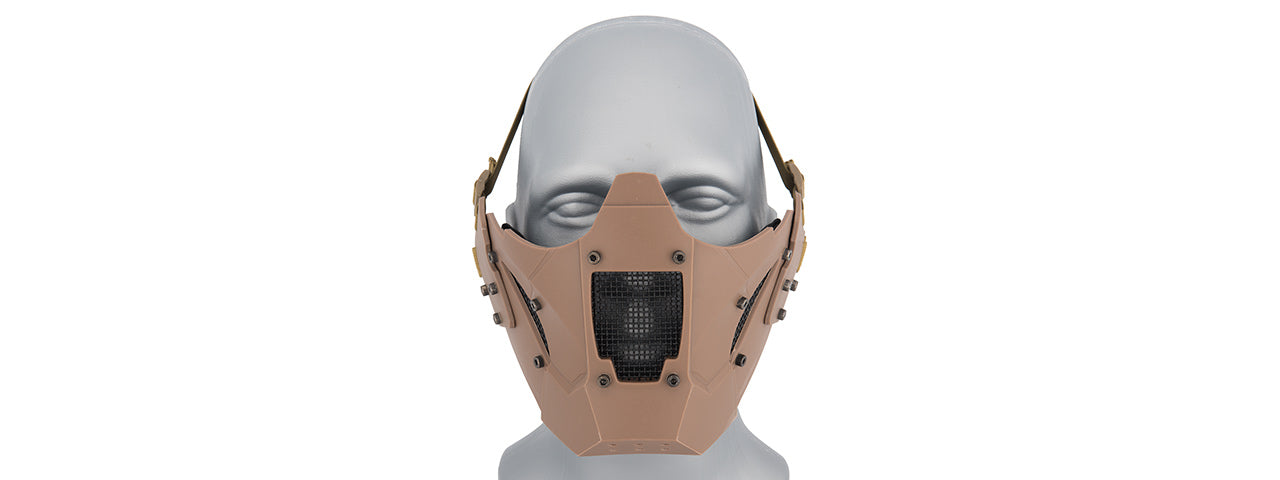 Iron Warrior Adjustable Retro Mecha Half Face Mesh Mask