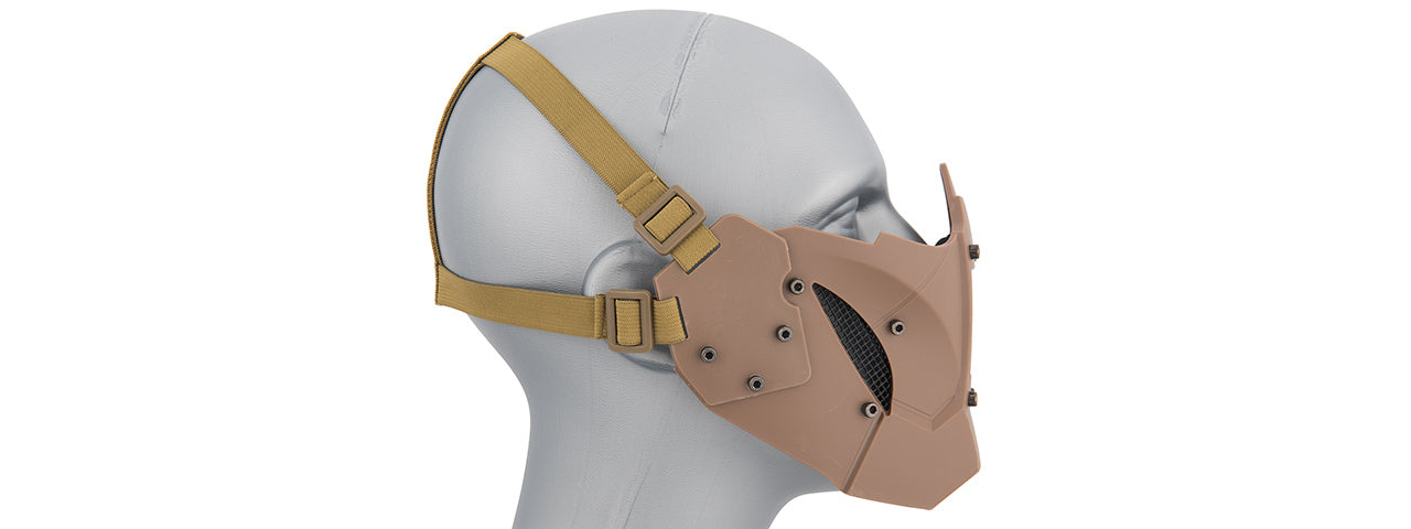 Iron Warrior Adjustable Retro Mecha Half Face Mesh Mask