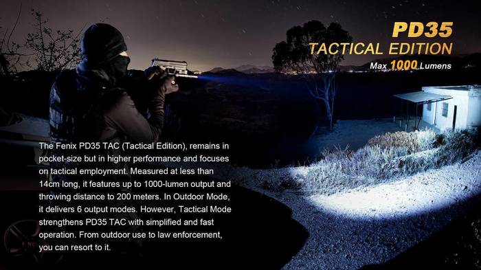 Fenix PD35 TAC Tactical Edition LED Flashlight