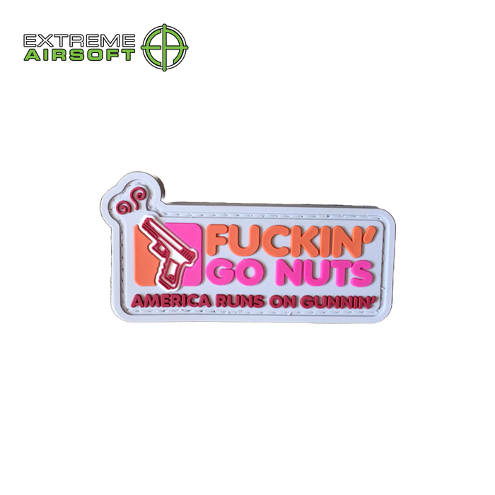 "Fuckin Go Nuts America Runs on Gunnin" PVC Patch