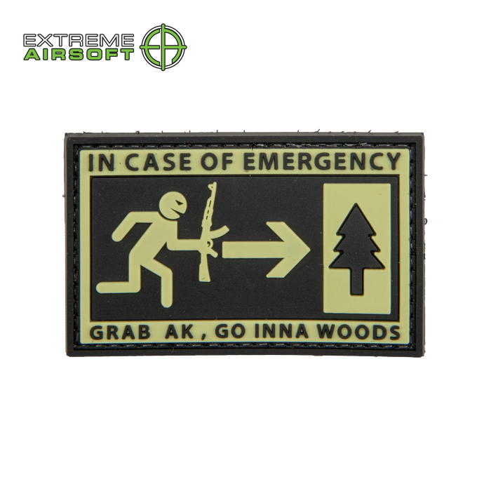 In Case of Emergency, Grab AK, Go Inna Woods PVC Patch