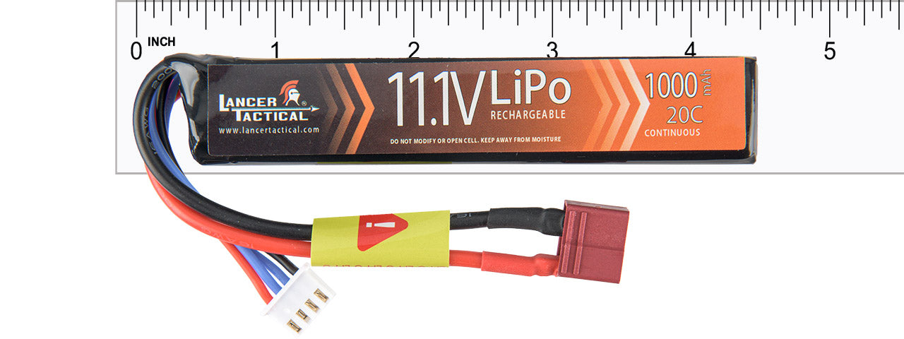 LT 11.1v 1000mAh 15C Stick LiPo Battery (Deans Connector)