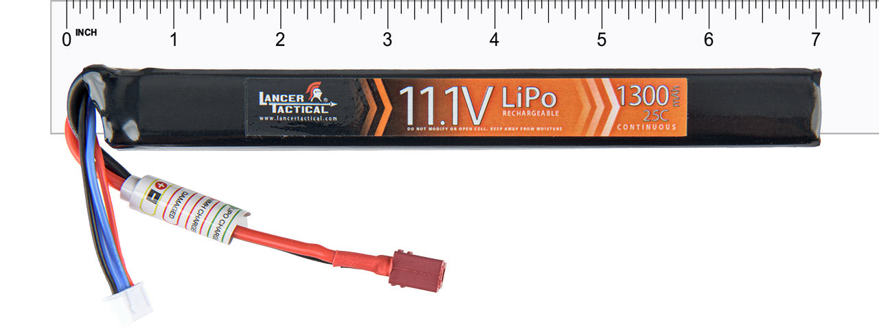 LT 11.1v 1300mAh 25C Stick LiPo Battery (Deans Connector)