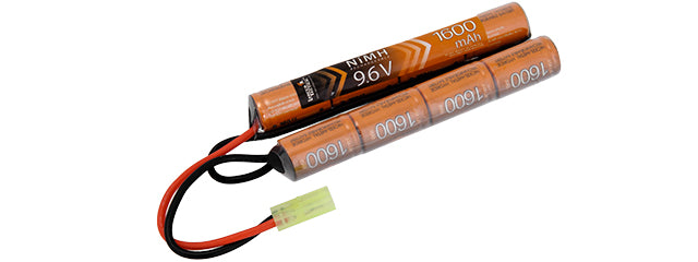 Lancer Tactical Airsoft NiMH 9.6v 1600 mAh Nunchuck Battery