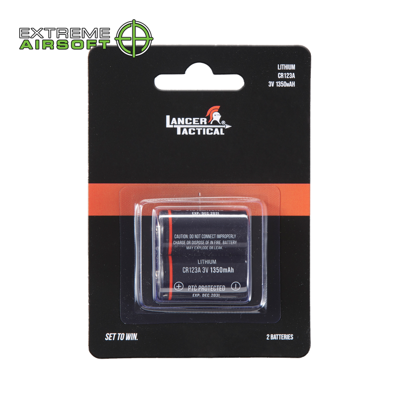 Lancer Tactical 3 Volts 1300mAh CR123A (Pack of 2)
