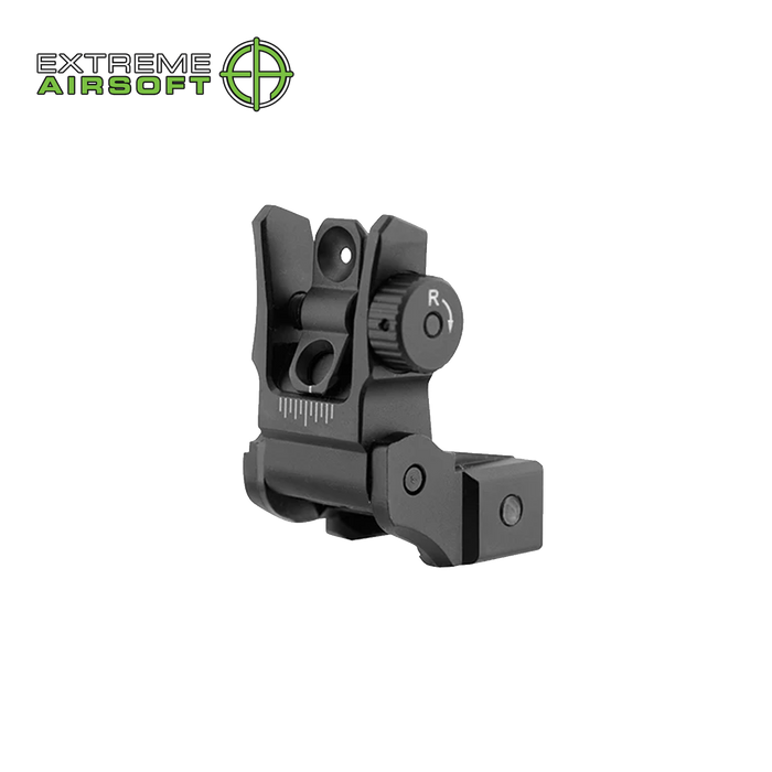 UTG AR15 Low Profile Flip-up Rear Sight with Dual Aiming Aperture