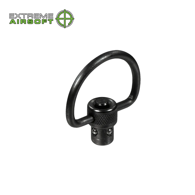 UTG Push Button QD Sling Swivel, 1.25" C-Shape Loop