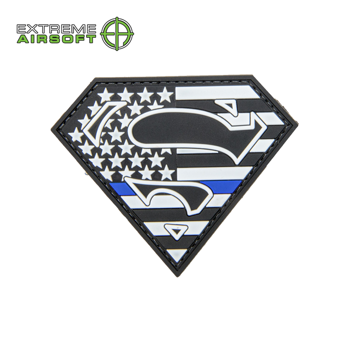 Thin Blue Line Superman PVC Patch