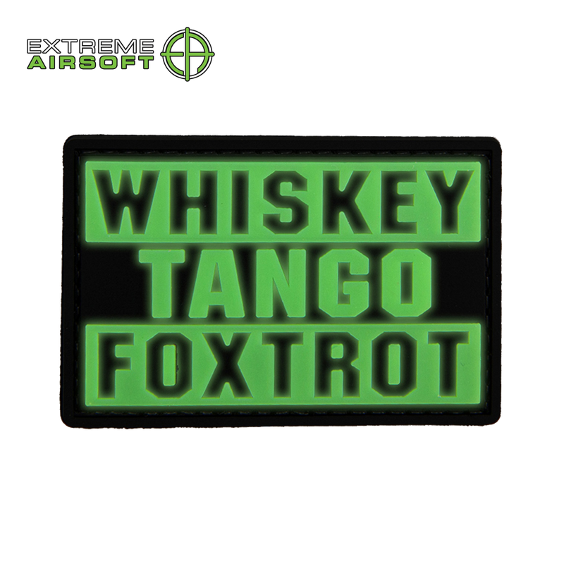 Whiskey Tango Foxtrot Glow-In-The-Dark PVC Patch