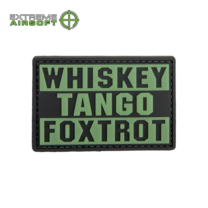 Whiskey Tango Foxtrot Glow-In-The-Dark PVC Patch