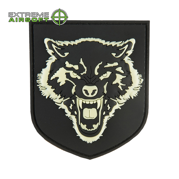 Wolf Glow-In-The-Dark PVC Patch