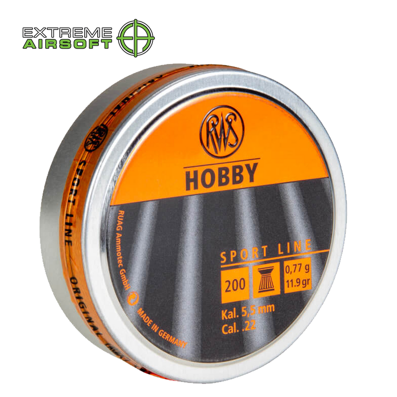 RWS HOBBY .22 AIRGUN PELLET 200 CT